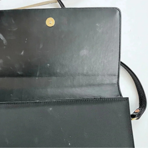 Vintage 90s Moschino Nylon And Leather Crossbody Bag Clutch - Picture 16 of 16